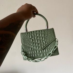 Mint green purse
